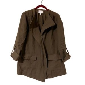 Womens Size S Nine West Green Utility Coat